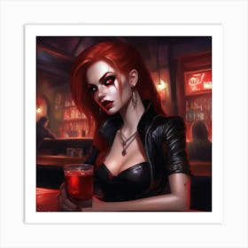 Vampire Girl Art Print