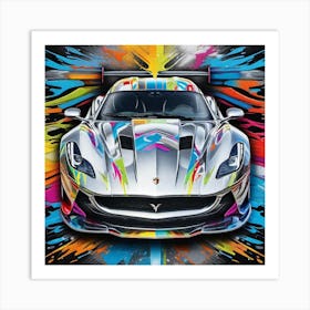 Splatter Car 7 Art Print