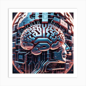 Cyborg Brain 20 Art Print