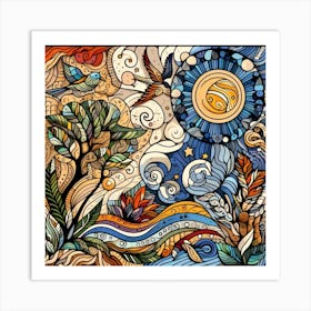 Doodle Painting Art Print