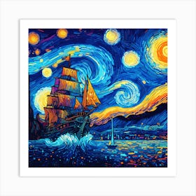 Cosmic ship Art Print