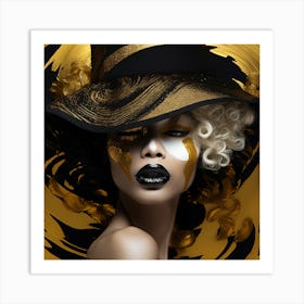 Black And Gold 3 Art Print