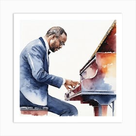 Jazz Pianist Art Print