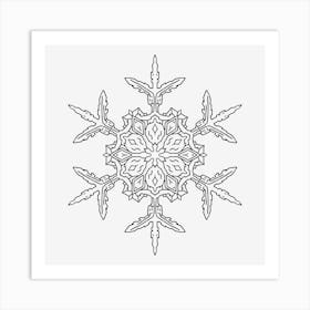 Snowflake Mandala 10 Art Print