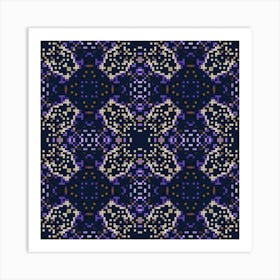 Decorative background made from small squares. 2 Art Print