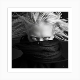 Woman In A Scarf Art Print