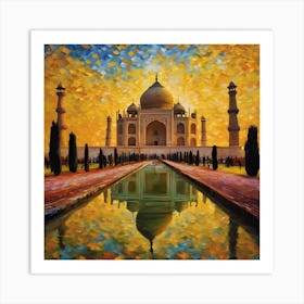 Taj Mahal At Sunset Art Print