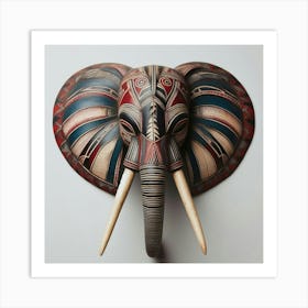 Tribal African Art Elephant 3 Art Print