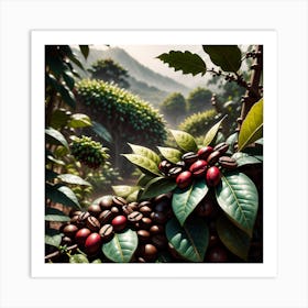 Coffee Beans In The Forest 15 Art Print