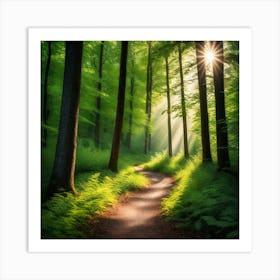 Path Through The Forest 5 Art Print