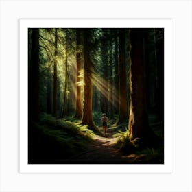 Person In The Forest Art Print