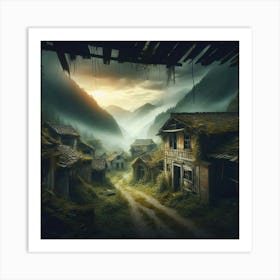 Village In The Mountains 7 Art Print