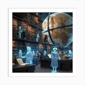 Library Of The Future Art Print