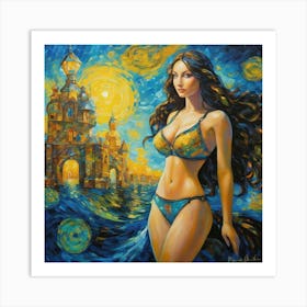 Starry Night fuj Art Print