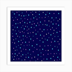 Blue And Purple Dots Art Print