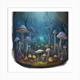 Mushroom Forest 3 Art Print