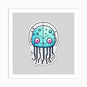 Jellyfish Sticker Art Print