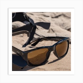 Sunglasses On Sand Art Print