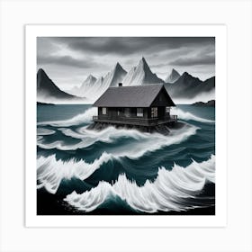 House In The Sea Art Print