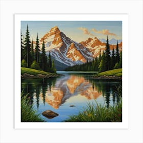 Mountain Reflected 2 Art Print