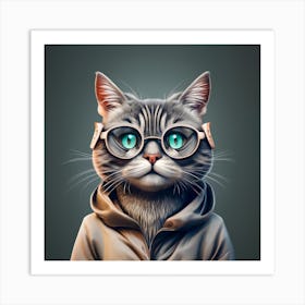 Cat standing Art Print