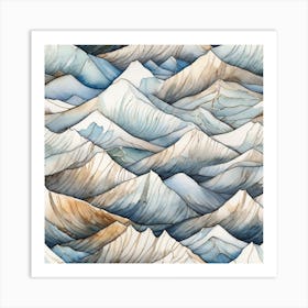 Mountain Ranges Art Print