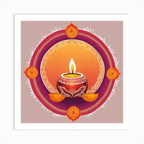 Diwali Greeting Card 3 Art Print