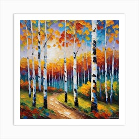 Birch Trees 14 Art Print