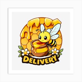 Honey Bee Delivery Art Print