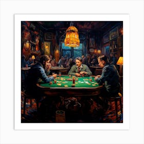 Poker Night Art Print