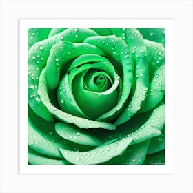 Green Rose 1 Art Print