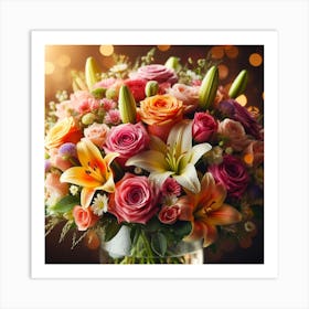 Bouquet Of Flowers Art Print