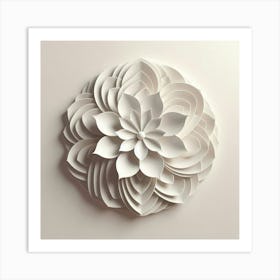 Paper Flower Wall Art Art Print