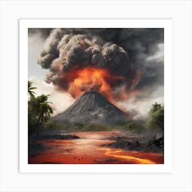 Volcano Eruption Art Print