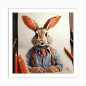 Bunny Drawing 2 Art Print