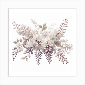 Flowers of Wisteria 1 Art Print