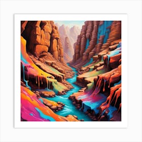 River Of Color Art Print