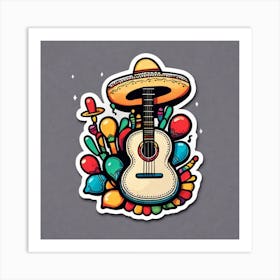 Mexican Guitar 8 Art Print