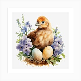 Chick In A Nest 1 Art Print