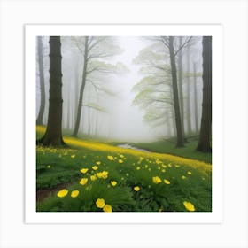 Foggy Forest 1 Art Print