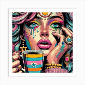 Psychedelic Girl Art Print