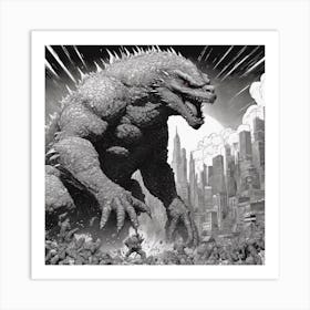 Godzilla 12 Art Print