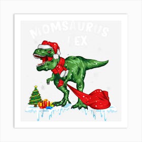 Momsaurus Rex Grandma Christmas Matching Family Dinosaur Art Print