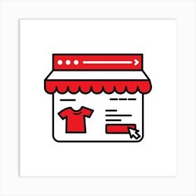 Ecommerce Store Icon Art Print