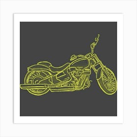 Motorcycle Drawing Art Print