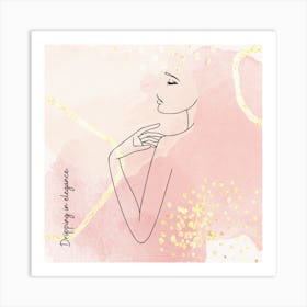 Dripping In Elegance Outline Art Print Art Print