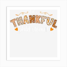 One Thankful Phlebotomist Thanksgiving Fall Autumn Nurse Art Print