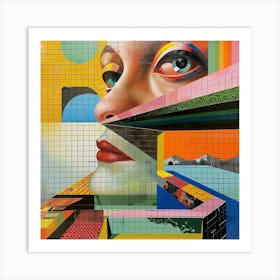 A Design Grid Oil Painting Illustration 1718708494 3 Art Print