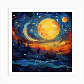 Starry Night Sky Art Print