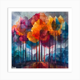 Autumn Trees Art Print